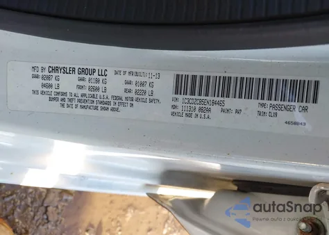 2014 Dodge Avenger Sxt from USA, damaged, VIN 1C3CDZCB5EN184465